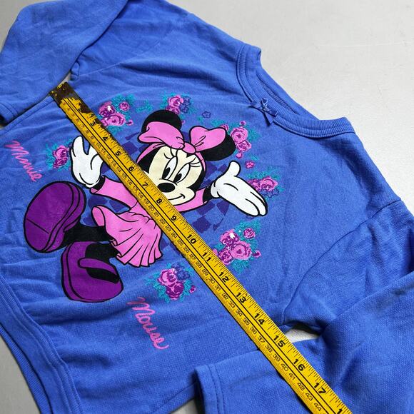 Vintage Disney Girls Mickey Minnie Mouse Size 4T-5T Sweatshirt Pullover Toddler - Picture 5 of 9